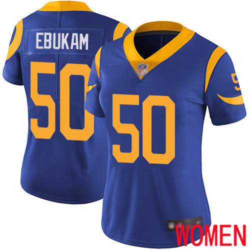 Los Angeles Rams Limited Royal Blue Women Samson Ebukam Alternate Jersey NFL Football 50 Vapor Untouchable